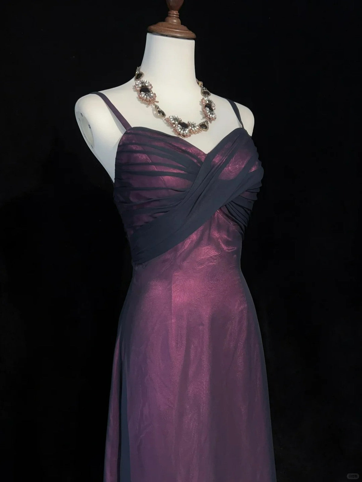 A-line Black and Red Sweetheart Floor Length Prom Dress, Black and Red Party Dress